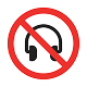 Zakaz noszenia słuchawek i słuchania muzyki